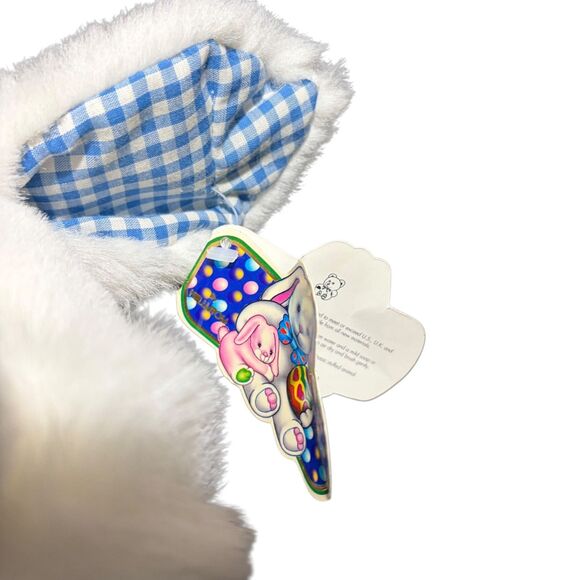 Kellytoy Easter Bunny Plush Stuffed Animal Blue Outfit Vintage 14" - Picture 5 of 10